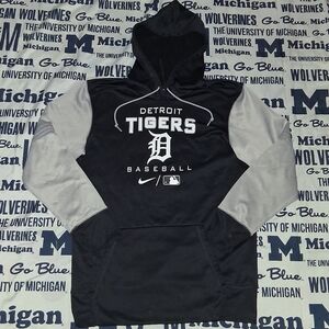 Nike Therma Fit Authentic Detroit Tigers Hoodie Hooded Sweatshirt